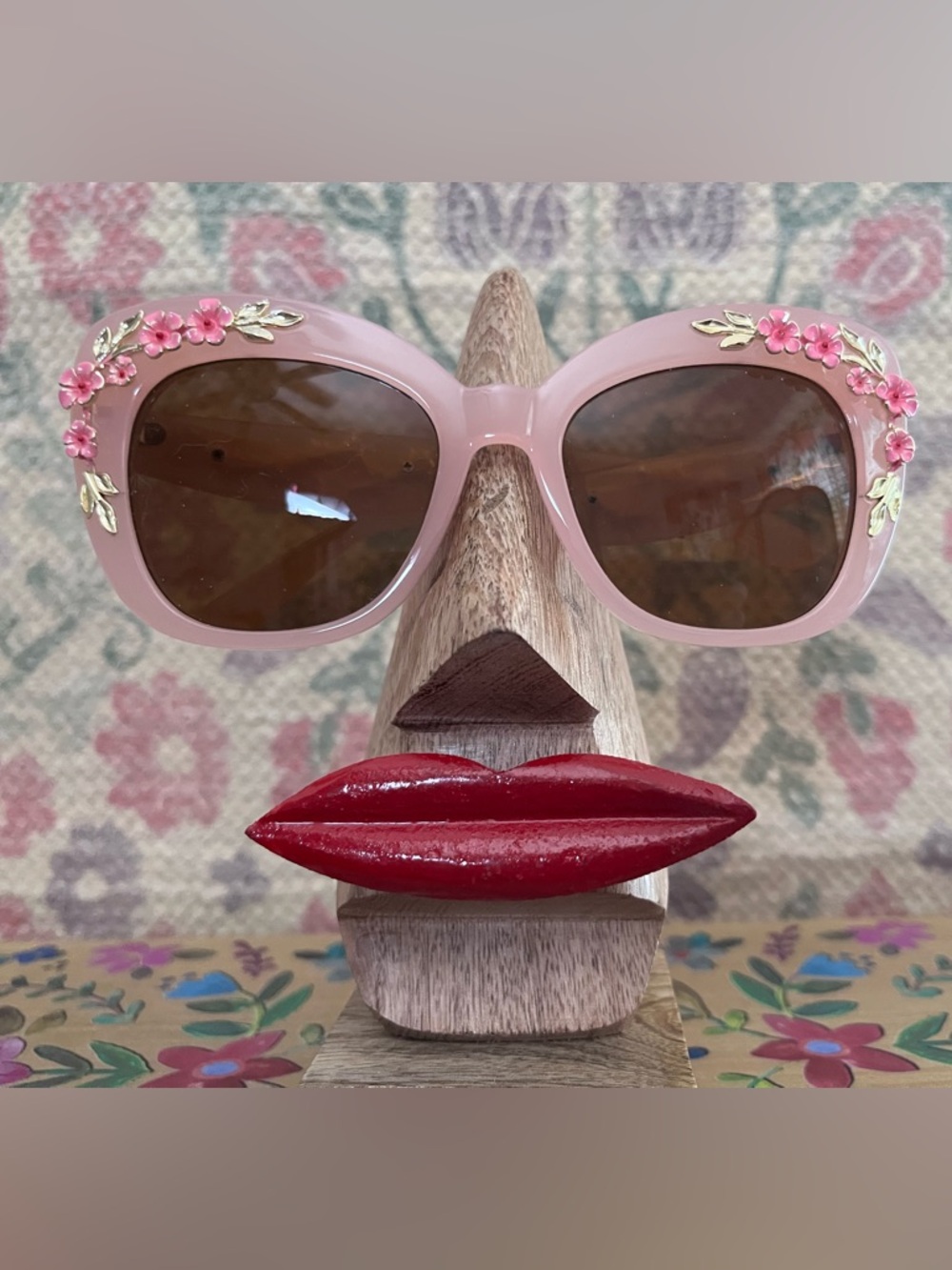 Anthropologie Floral-Trimmed Cat-Eye Sunglasses - Picture 7 of 13
